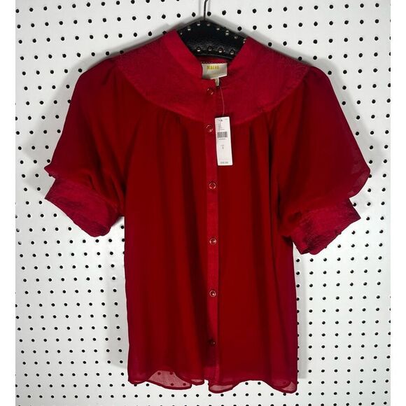 Maeve Anthropologie short sleeve blouse size 2 - Picture 1 of 5